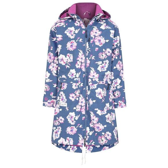 Lazy Jacks Womens/Ladies Floral Long Length Waterproof Jacket / Blue/Pink/White - Picture 1 of 5
